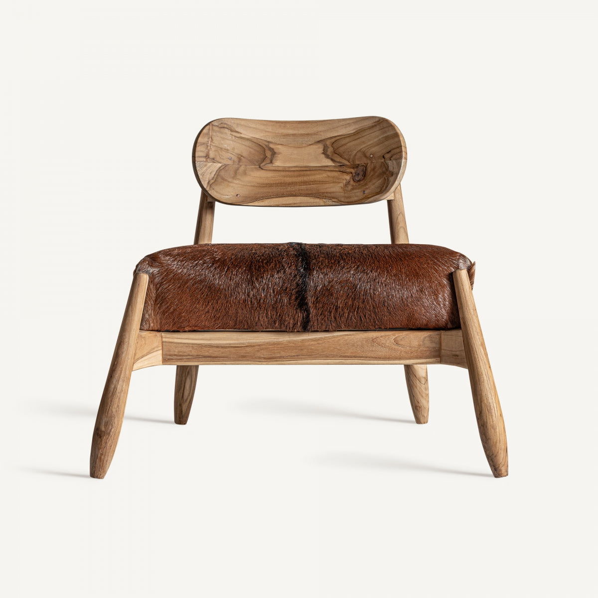 Fauteuil en teck et peau de chèvre | VICAL Payerne - Image 3