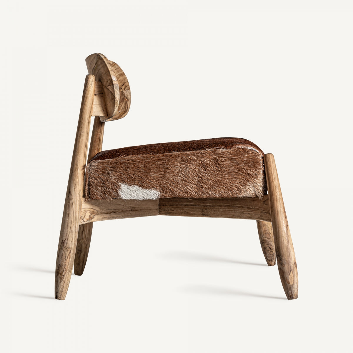 Fauteuil en teck et peau de chèvre | VICAL Payerne - Image 5