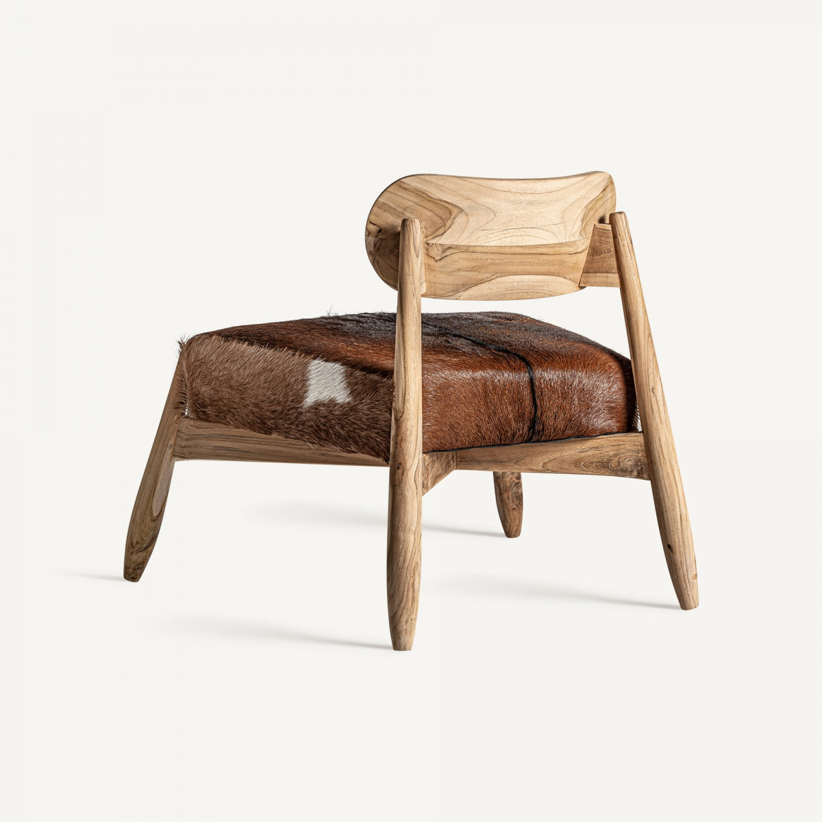 Fauteuil en teck et peau de chèvre | VICAL Payerne - Image 6