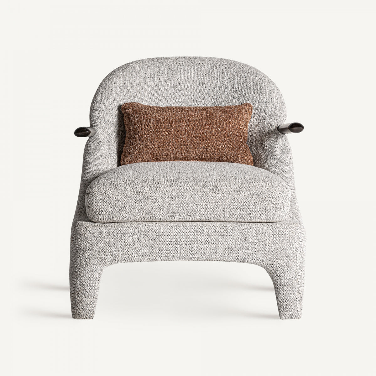 Fauteuil en tissu gris et bois de pin | VICAL Herzele - Image 4