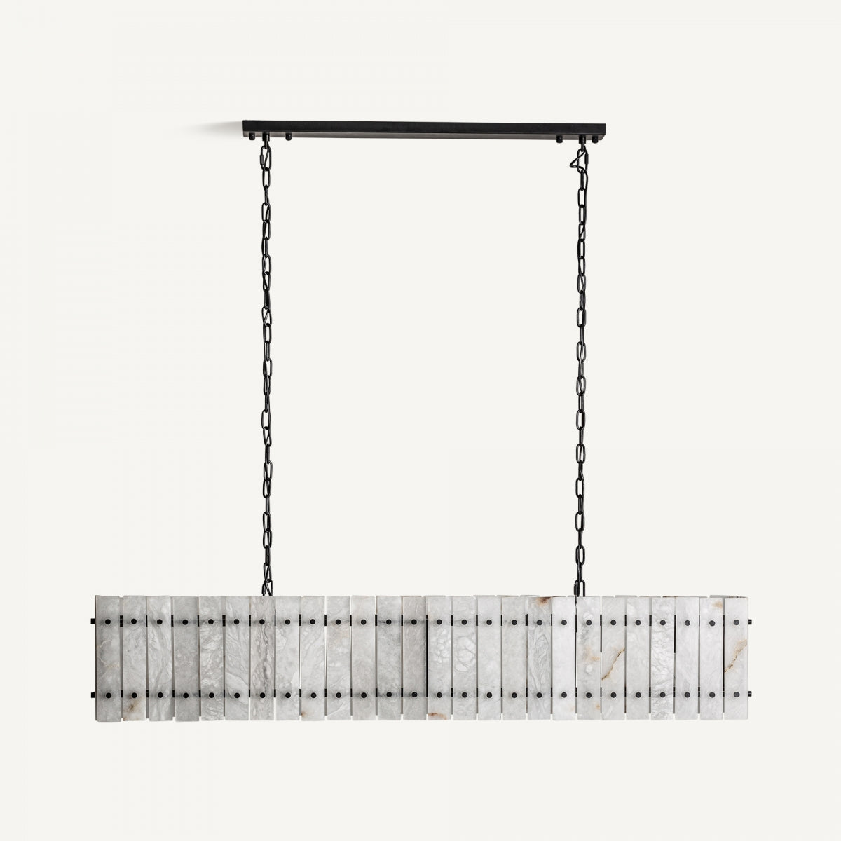 Lustre en marbre blanc et bronze | Vical Canolli - Image 1