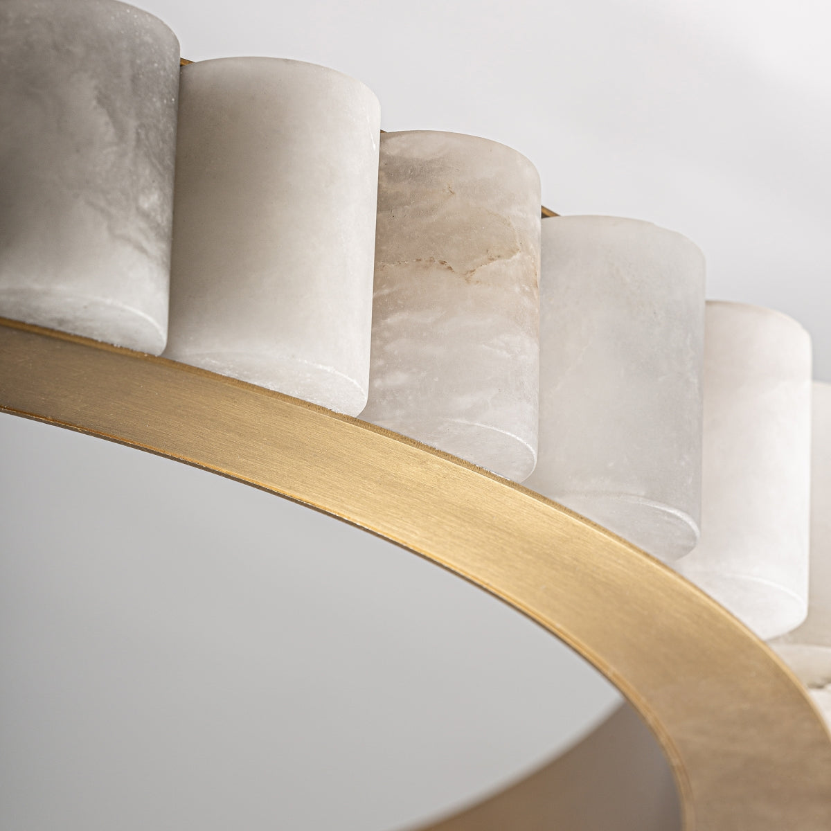 Lustre en marbre blanc et laiton | Vical Stelle - Image 2