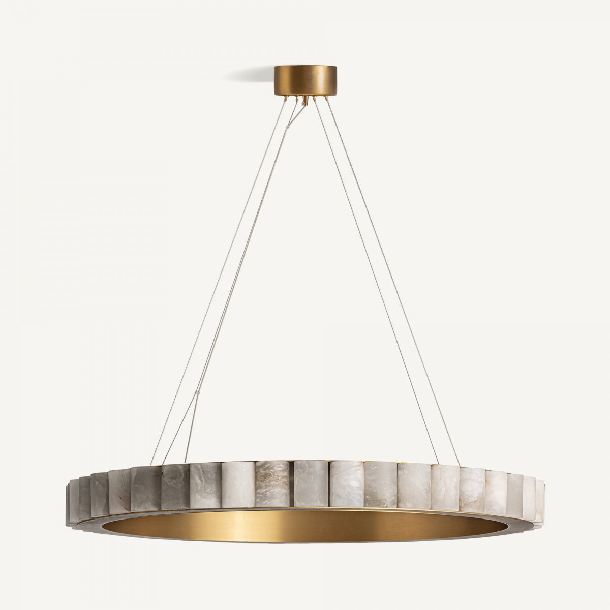 Lustre en marbre blanc et laiton | Vical Stelle - Image 4