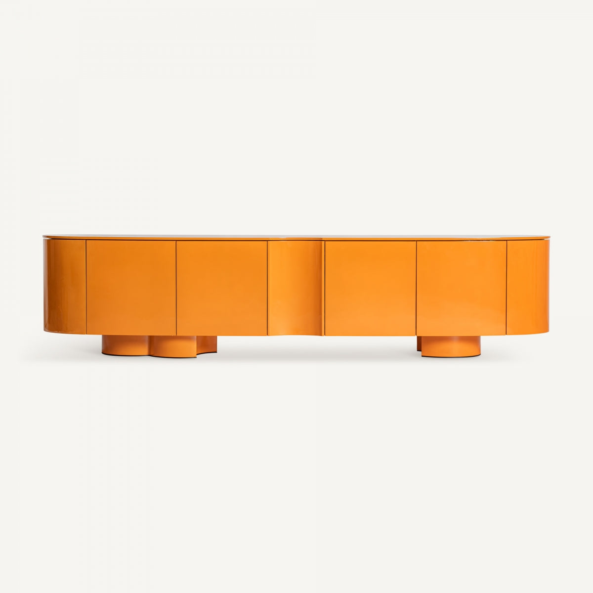 Meuble TV design en bois orange | Vical Mirkov - Image 1