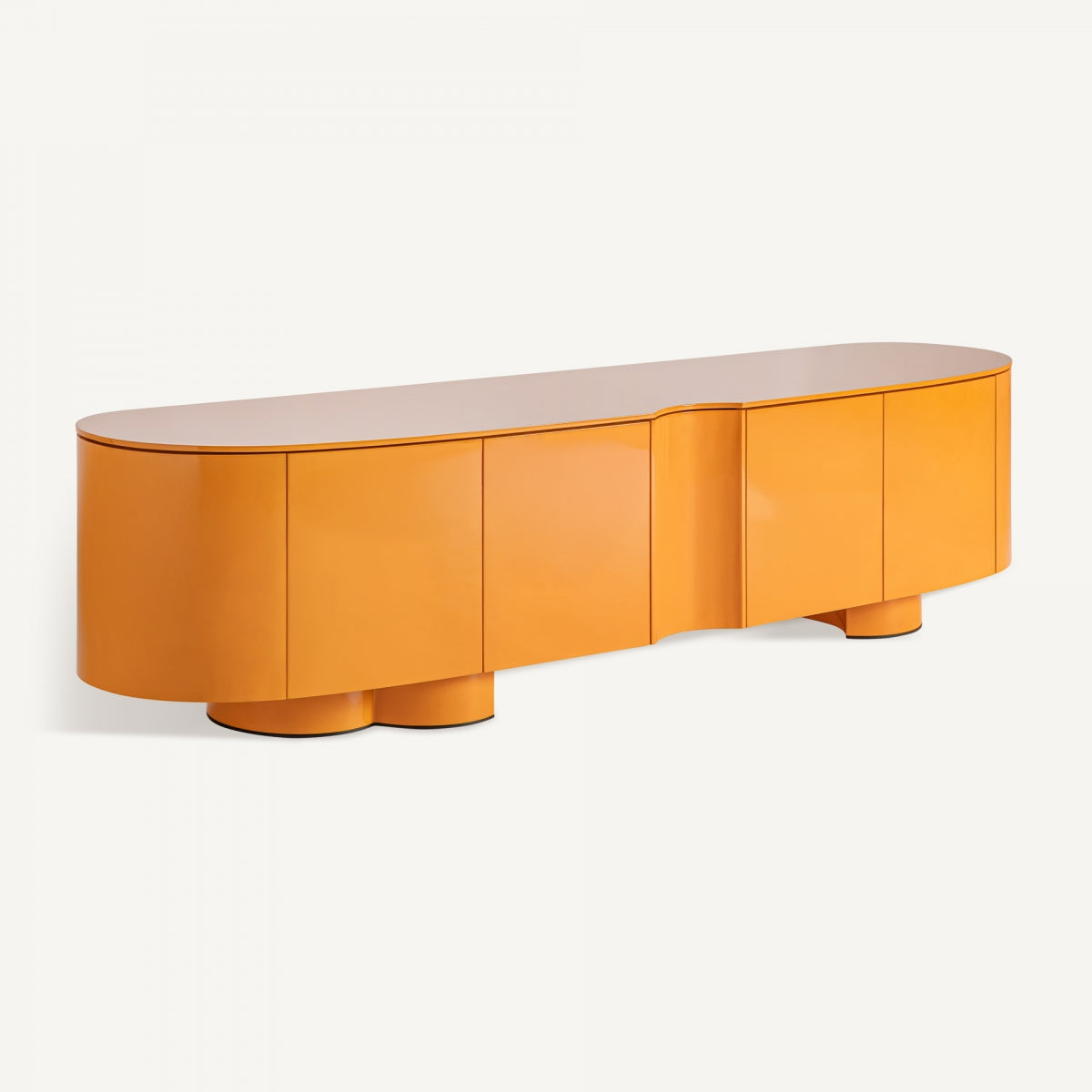 Meuble TV design en bois orange | Vical Mirkov - Image 3