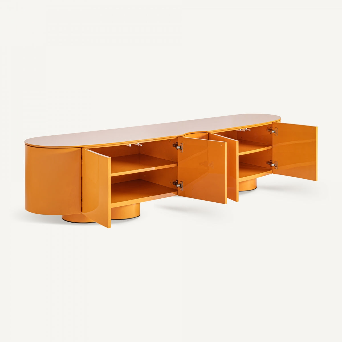 Meuble TV design en bois orange | Vical Mirkov - Image 4