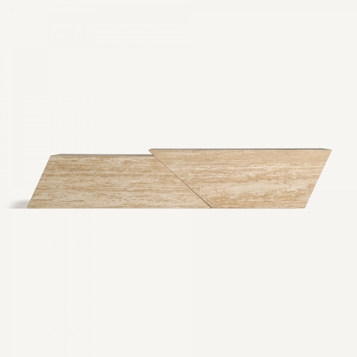 Meuble TV en travertin beige | Vical Thiennes - Image 1