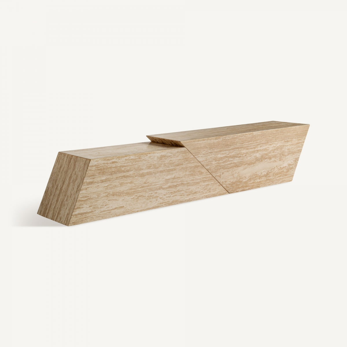 Meuble TV en travertin beige | Vical Thiennes - Image 3
