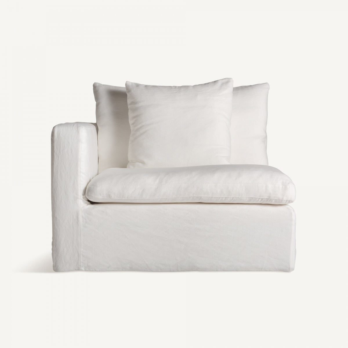 Module gauche en lin blanc | Vical Agde - Image 1