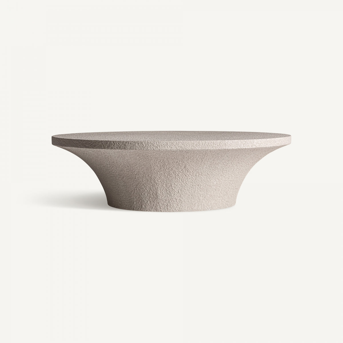Table basse en ciment blanc cassé | Vical Sion - Image 1