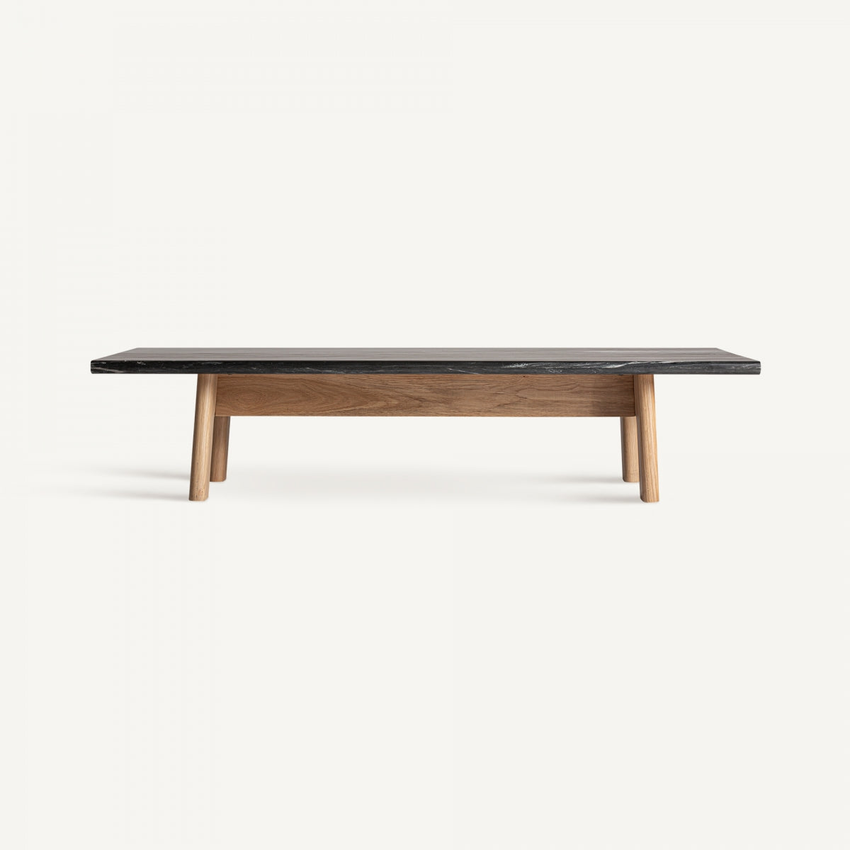Table basse en marbre noir et chêne clair | Vical Nara - Image 1