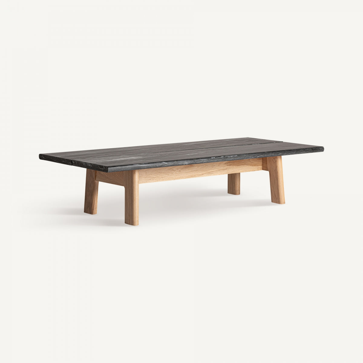 Table basse en marbre noir et chêne clair | Vical Nara - Image 3