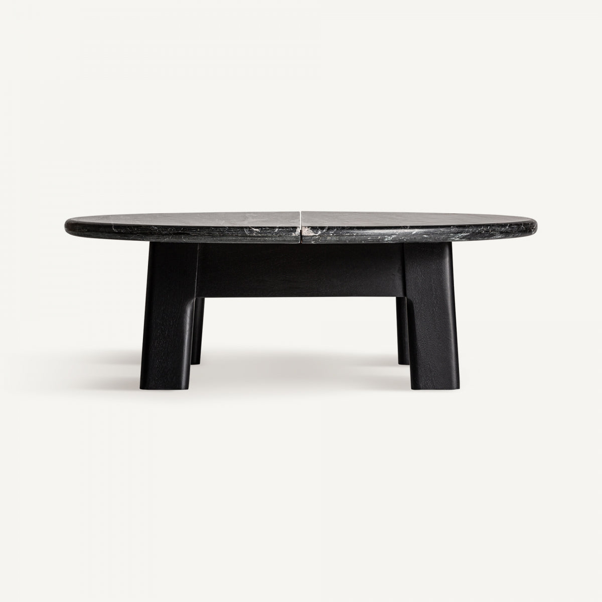 Table basse en marbre noir et manguier | Vical Nara - Image 1