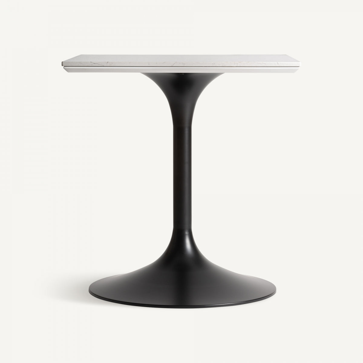 Table bistrot basse en tuile de porcelaine blanche | Vical Perrier - Image 1