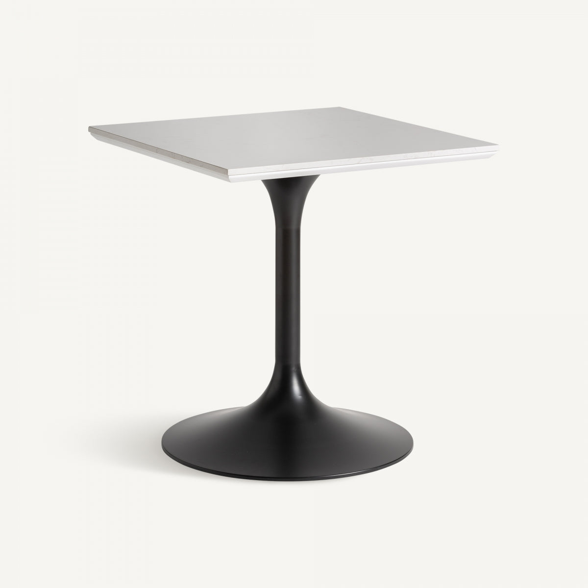 Table bistrot basse en tuile de porcelaine blanche | Vical Perrier - Image 2