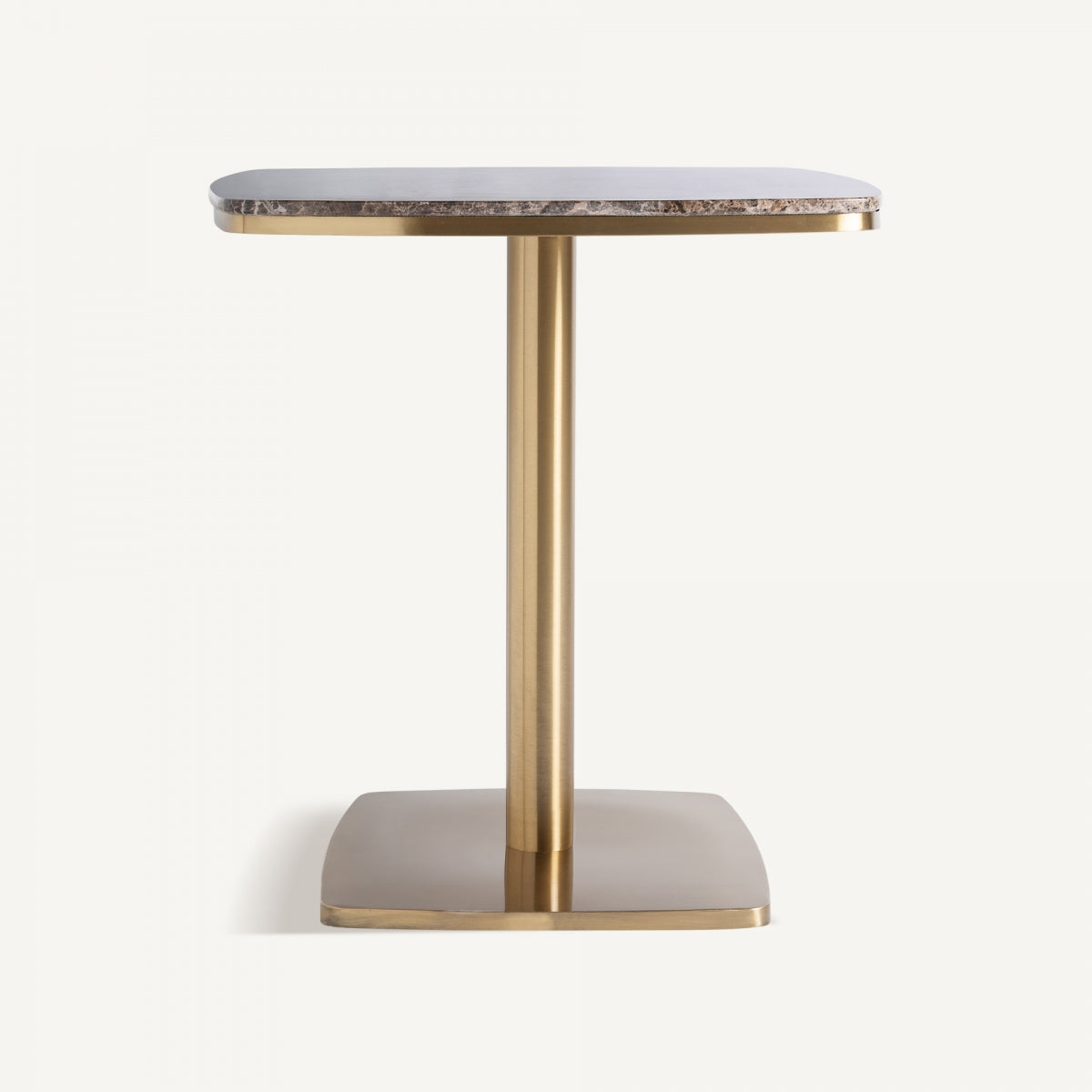 Table bistrot en marbre marron | Vical Valreas - Image 1