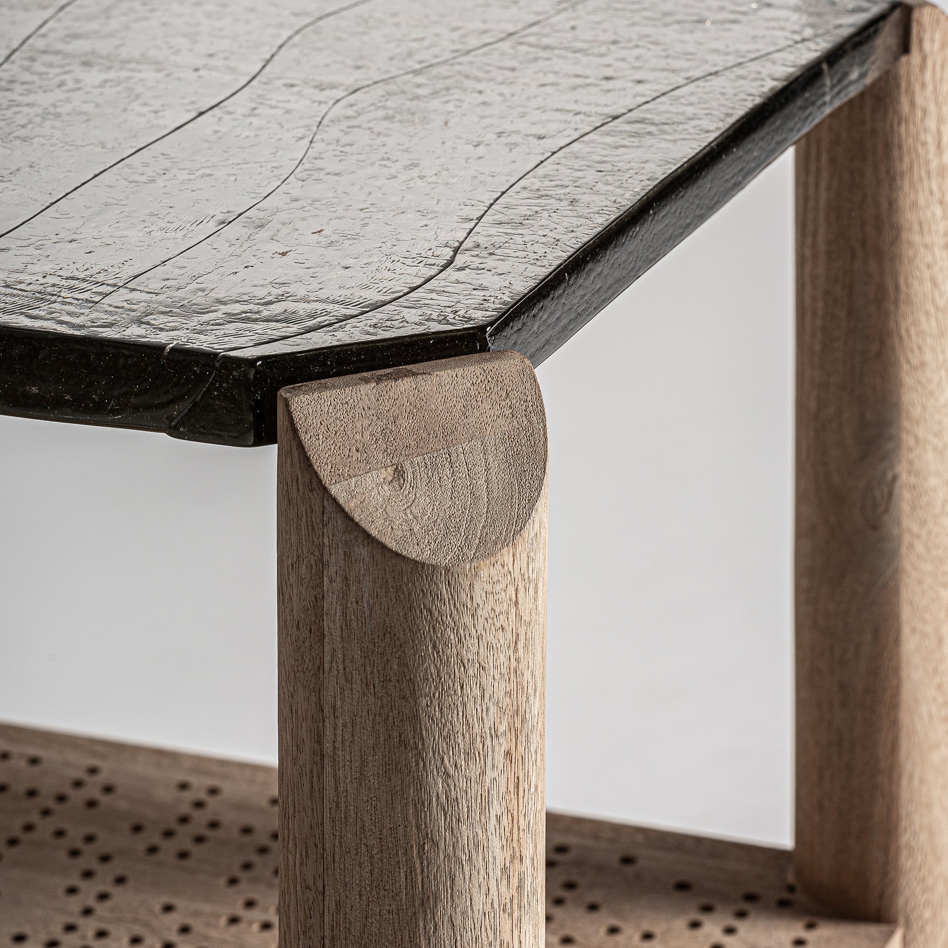 Table d'appoint en manguier/verre | VICAL Jacquard - Image 2