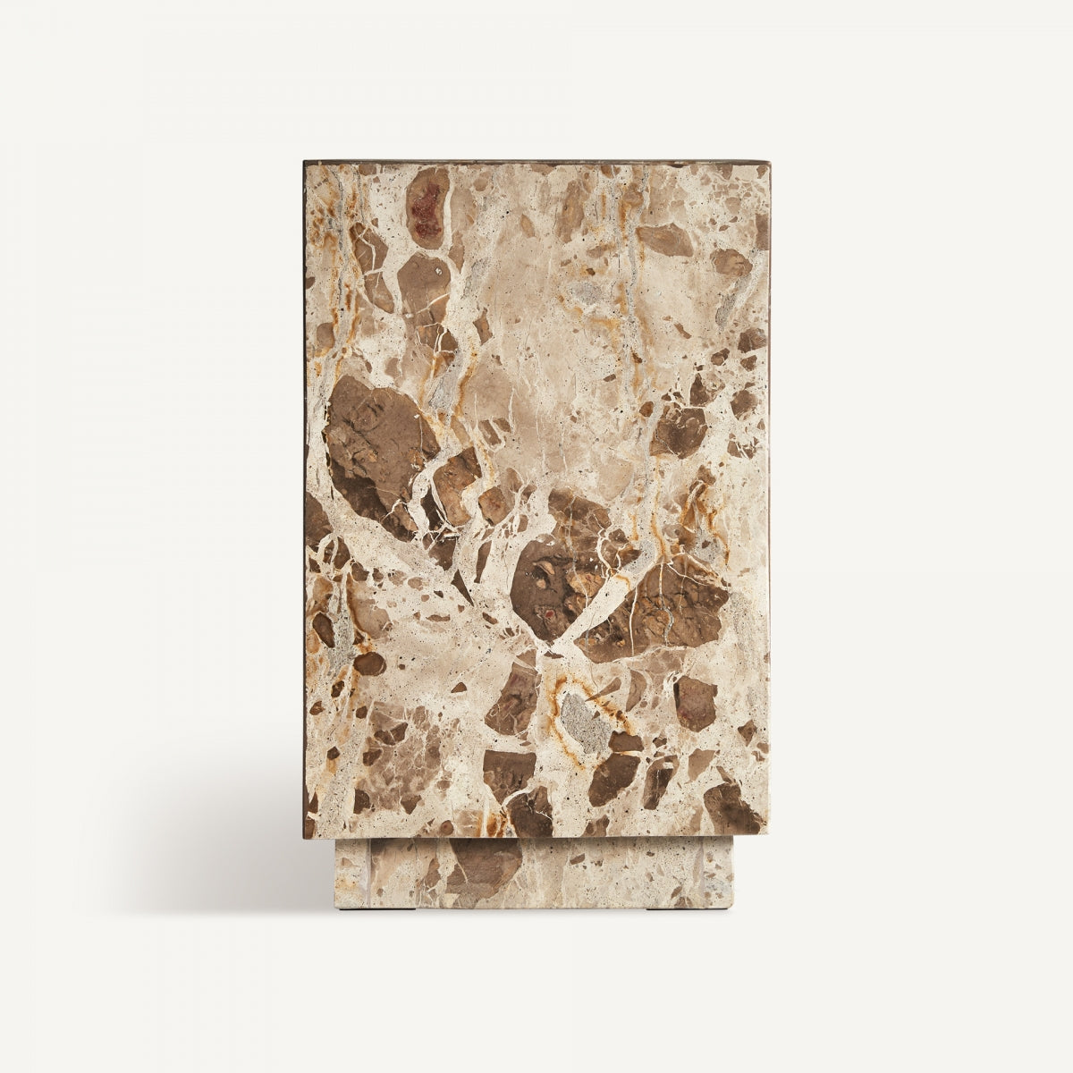 Table d'appoint en marbre beige | Vical Grov S - Image 1