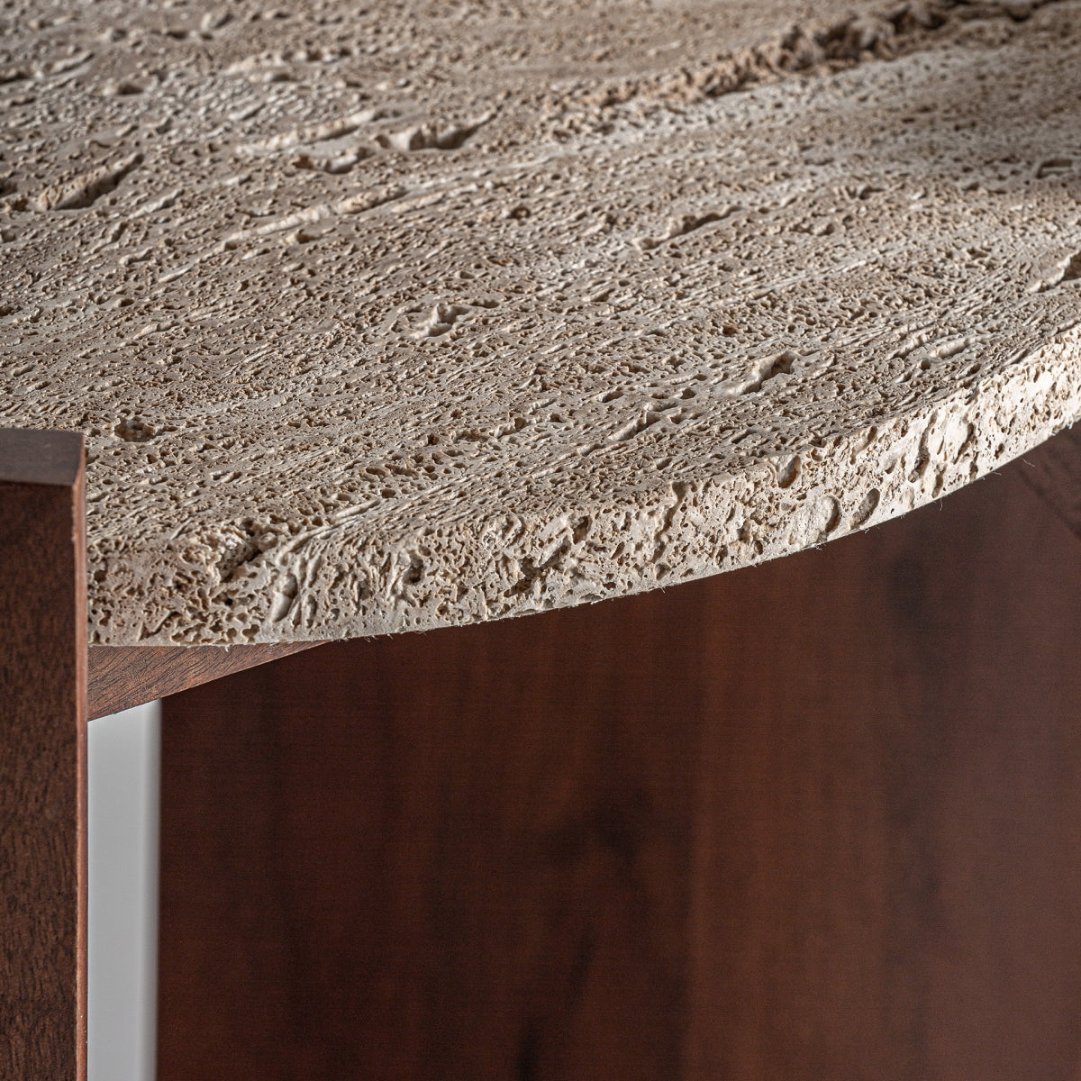 Table d'appoint en travertin beige | VICAL Tivoli S - Image 2