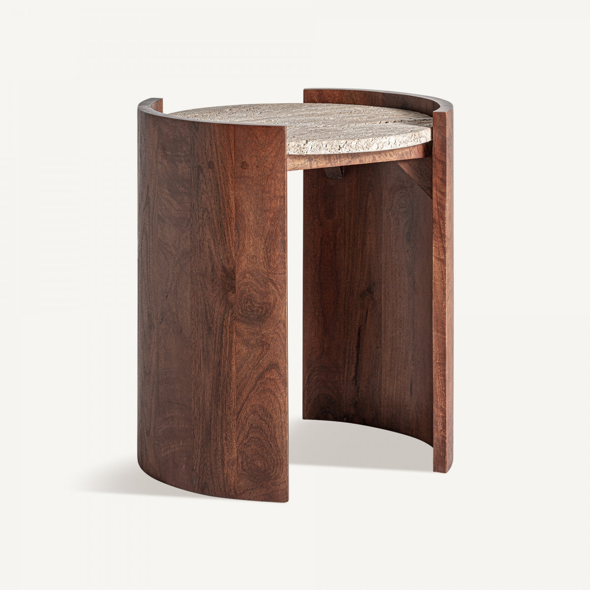 Table d'appoint en travertin beige | VICAL Tivoli S - Image 3