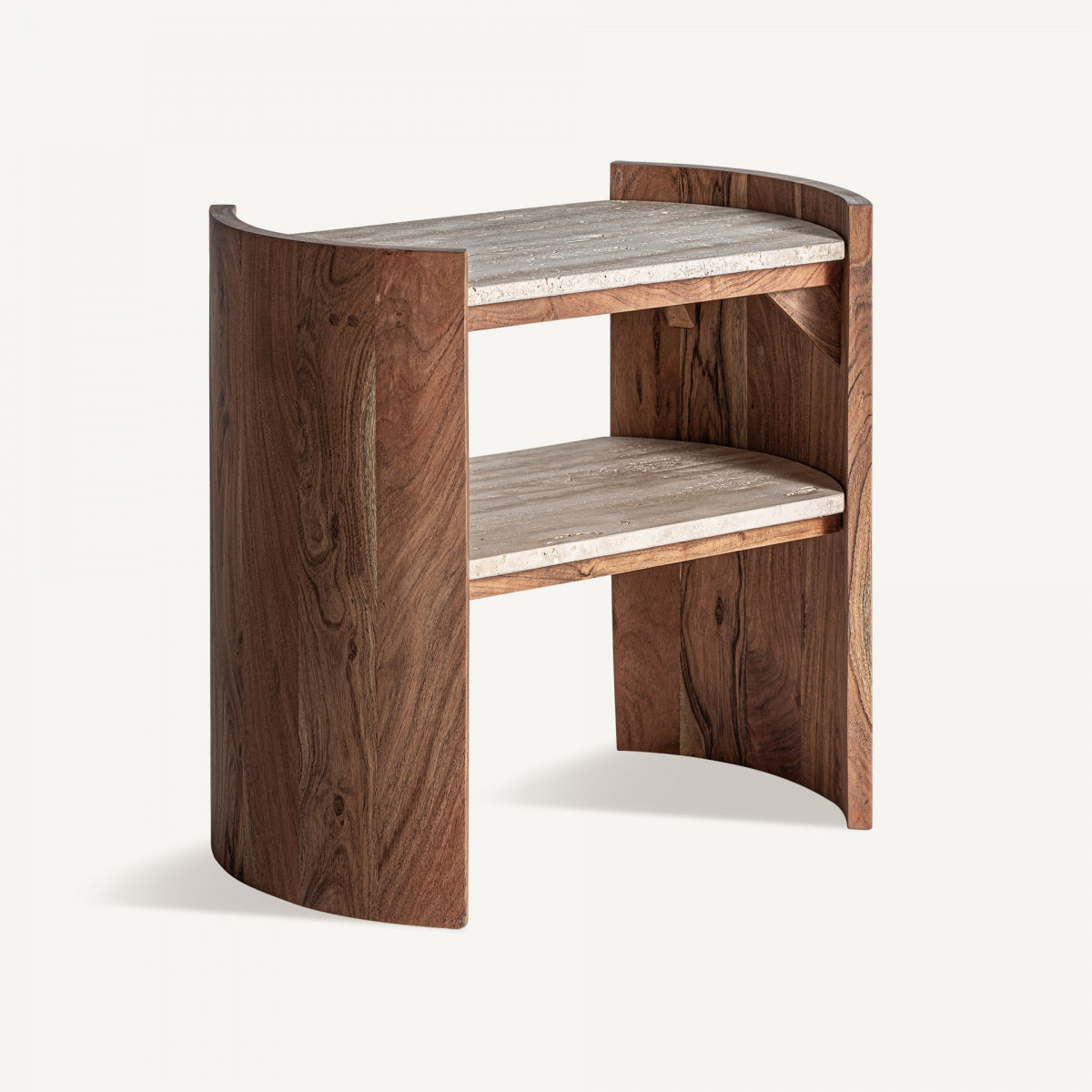 Table d'appoint en travertin beige | VICAL Tivoli - Image 3