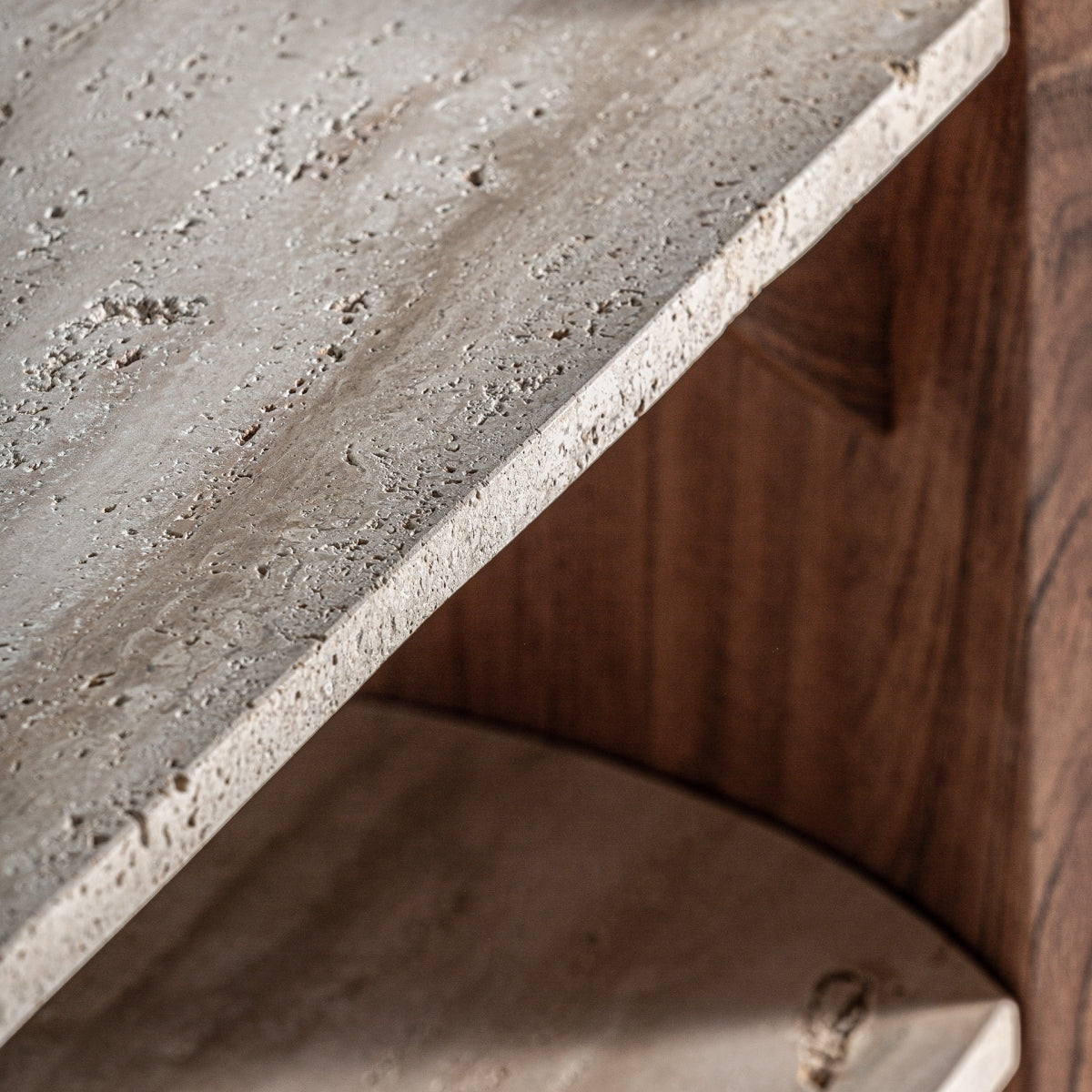 Table d'appoint en travertin beige | VICAL Tivoli - Image 6