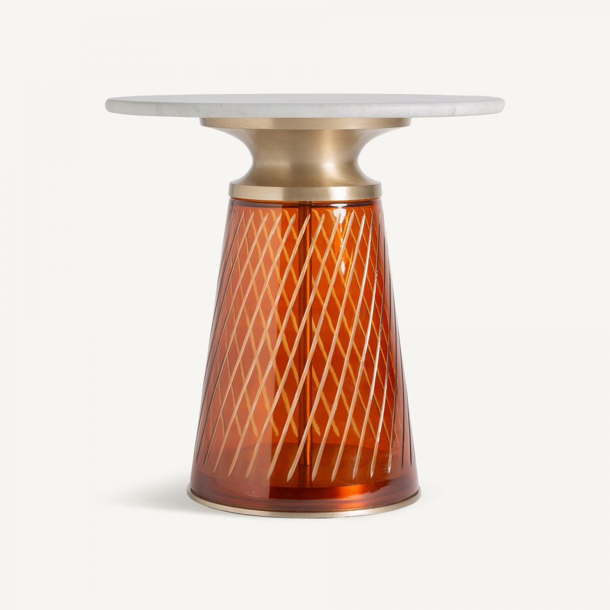 Table d'appoint en verre ambré | VICAL Orvos - Image 1