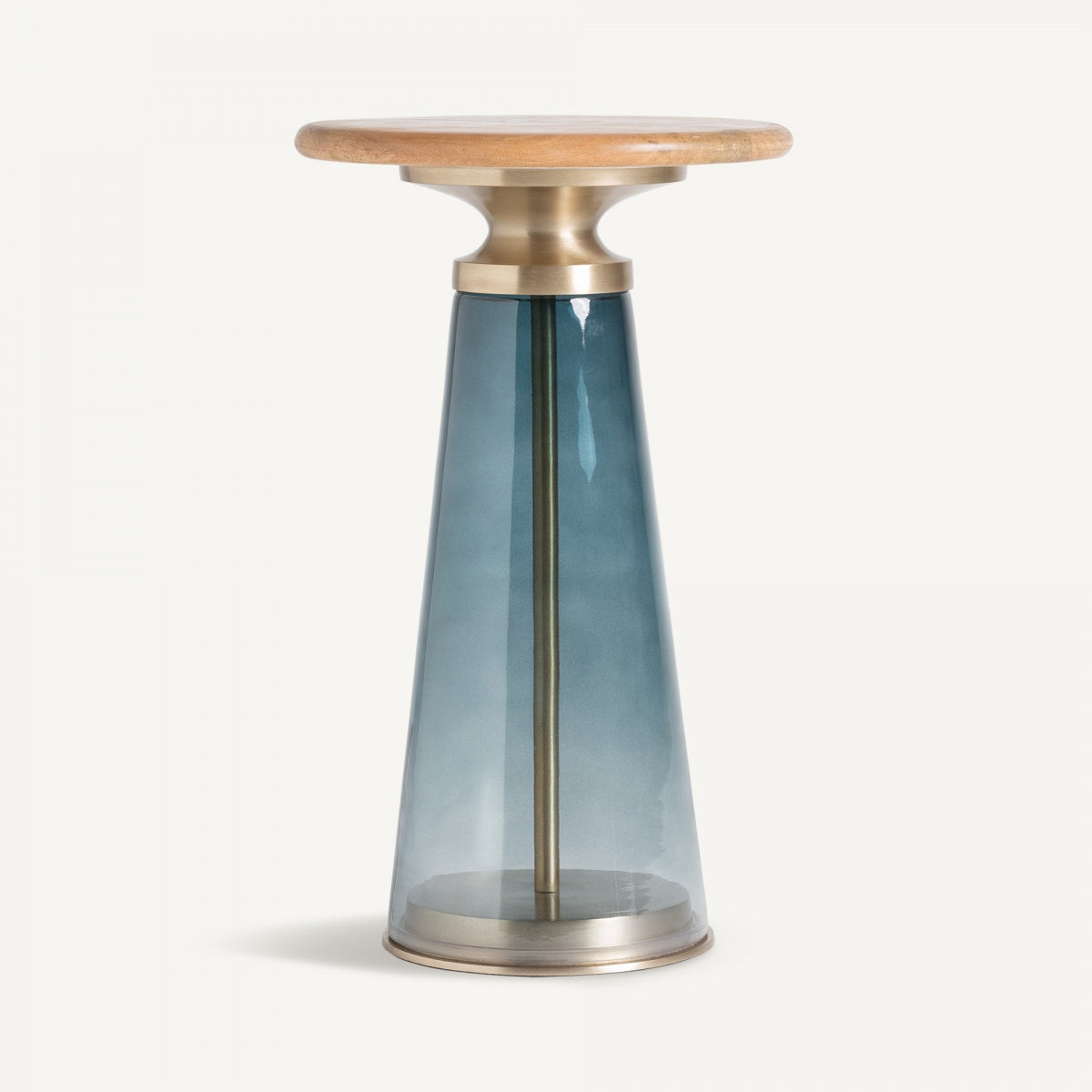 Table d'appoint en verre bleu | VICAL Haugan - Image 1