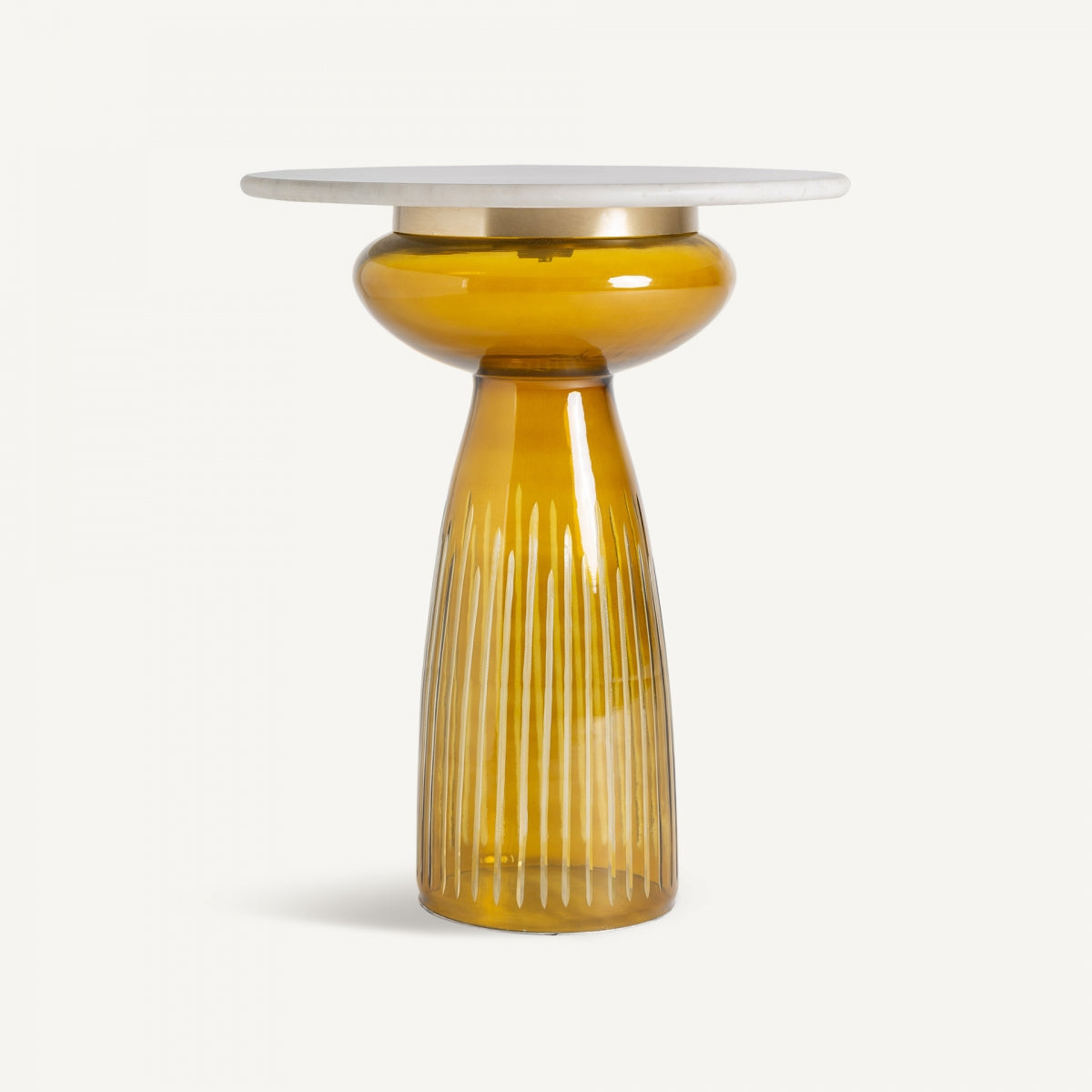 Table d'appoint en verre soufflé jaune | VICAL Dalsbida - Image 1