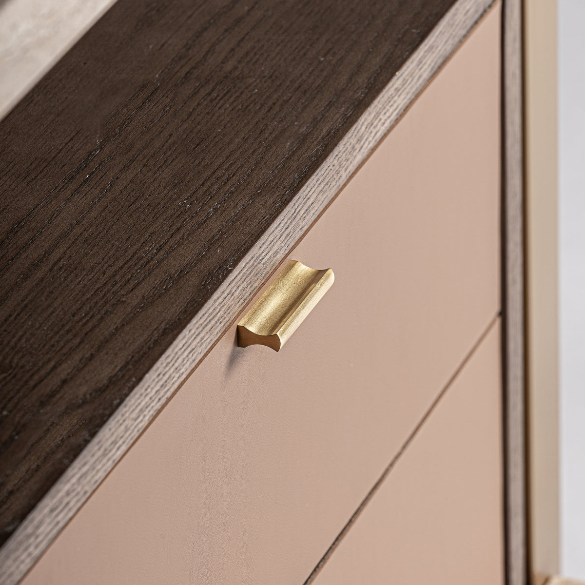 Table de chevet en travertin beige et bois | Vical Monza - Image 5