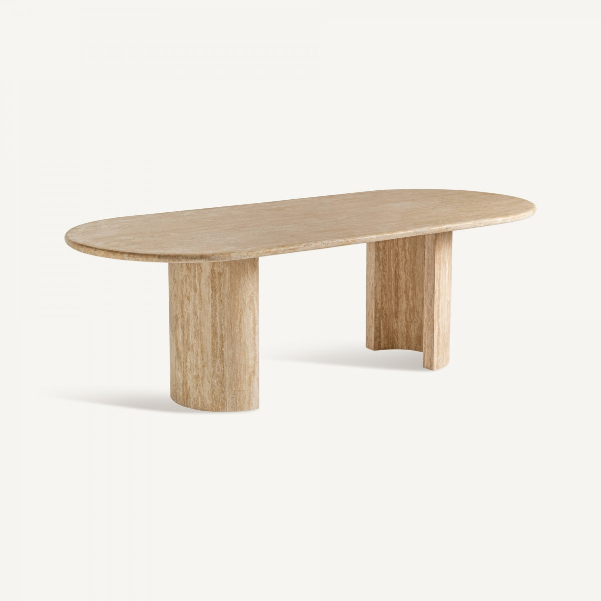 Table de salle à manger en travertin beige | Vical Thiennes - Image 2