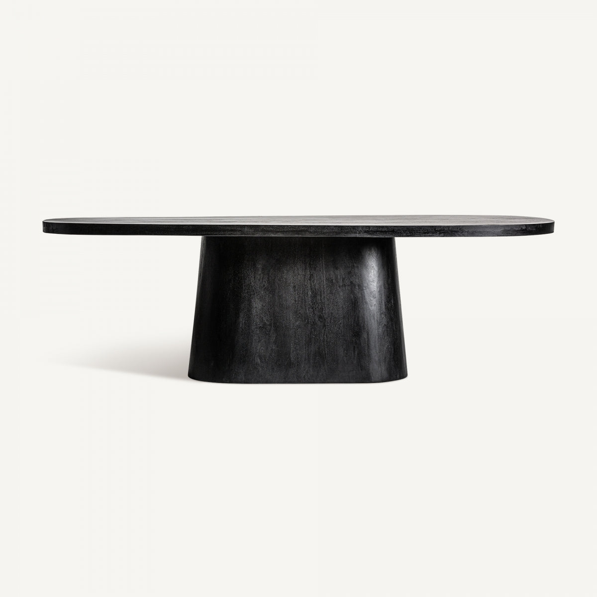 Table de salle à manger ovale en manguier noir | Vical Nauen - Image 1