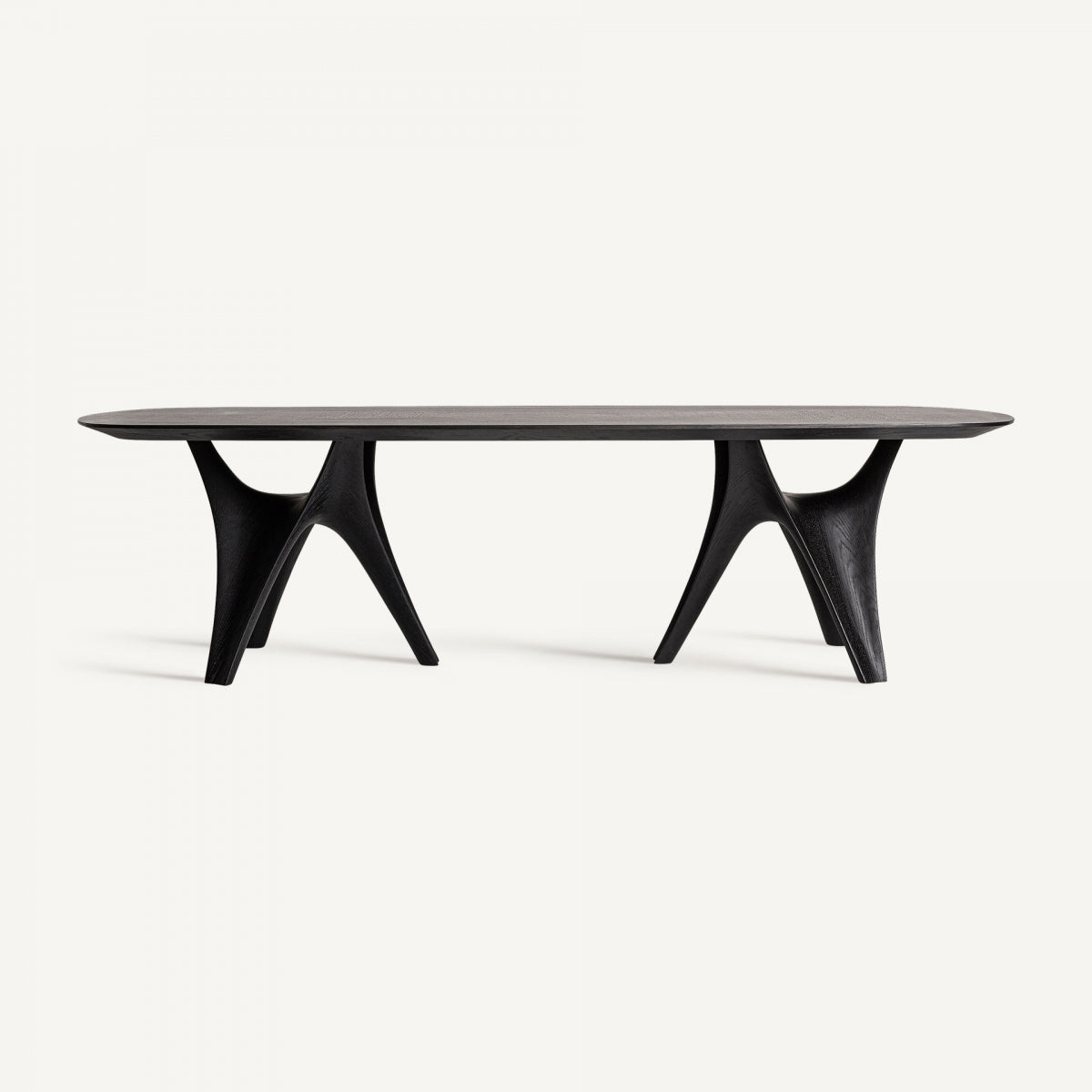 Table de salle à manger rectangulaire en chêne noir | Vical Bilzen - Image 1