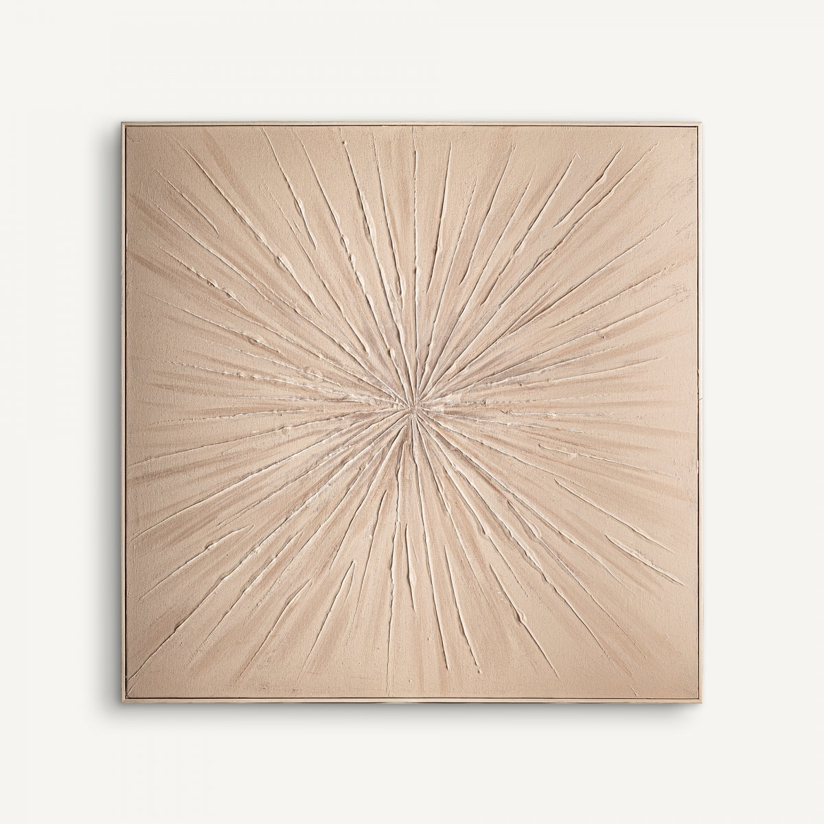 Tableau abstrait beige à motifs | Vical Carel - Image 1