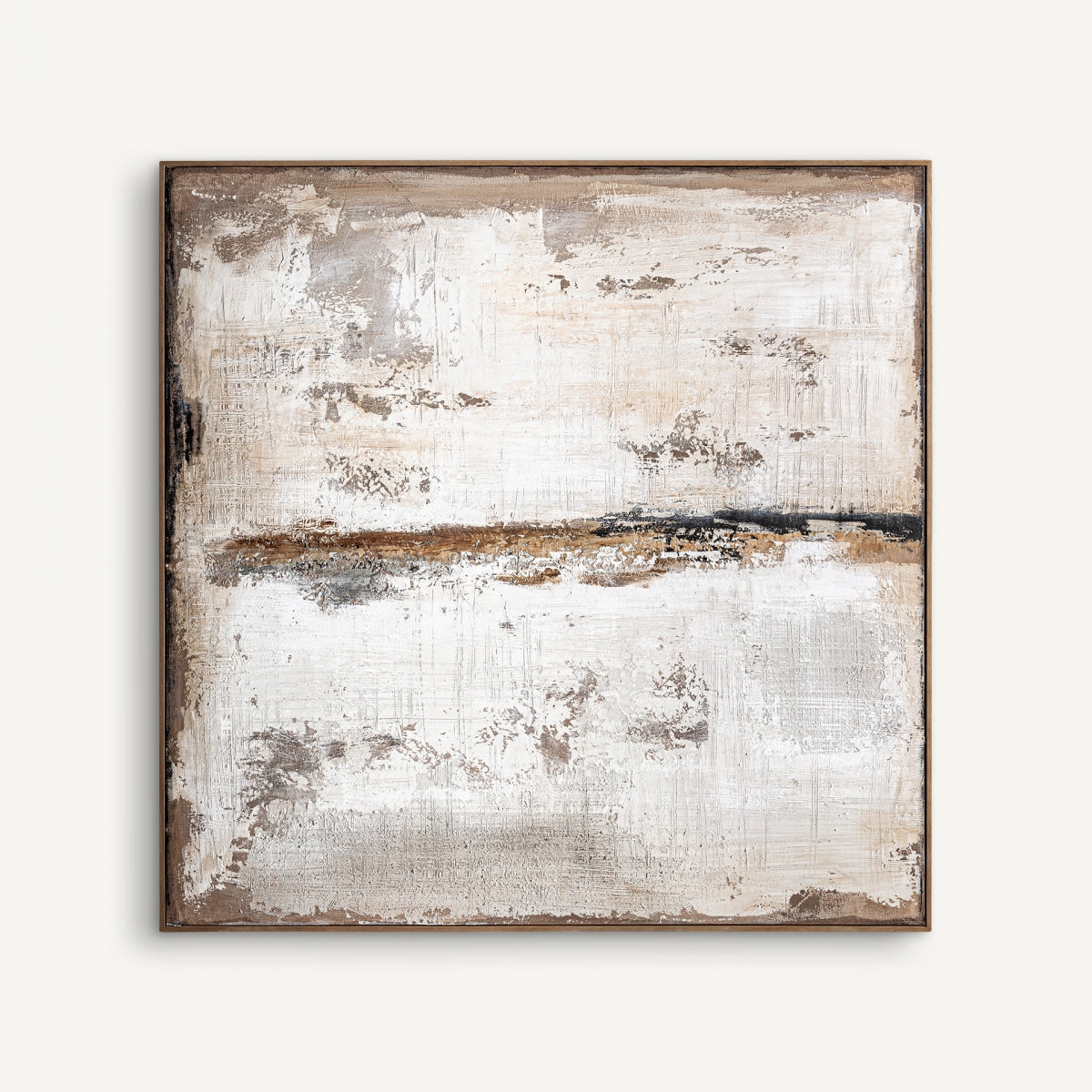 Tableau abstrait marron et beige | Vical Atif - Image 1