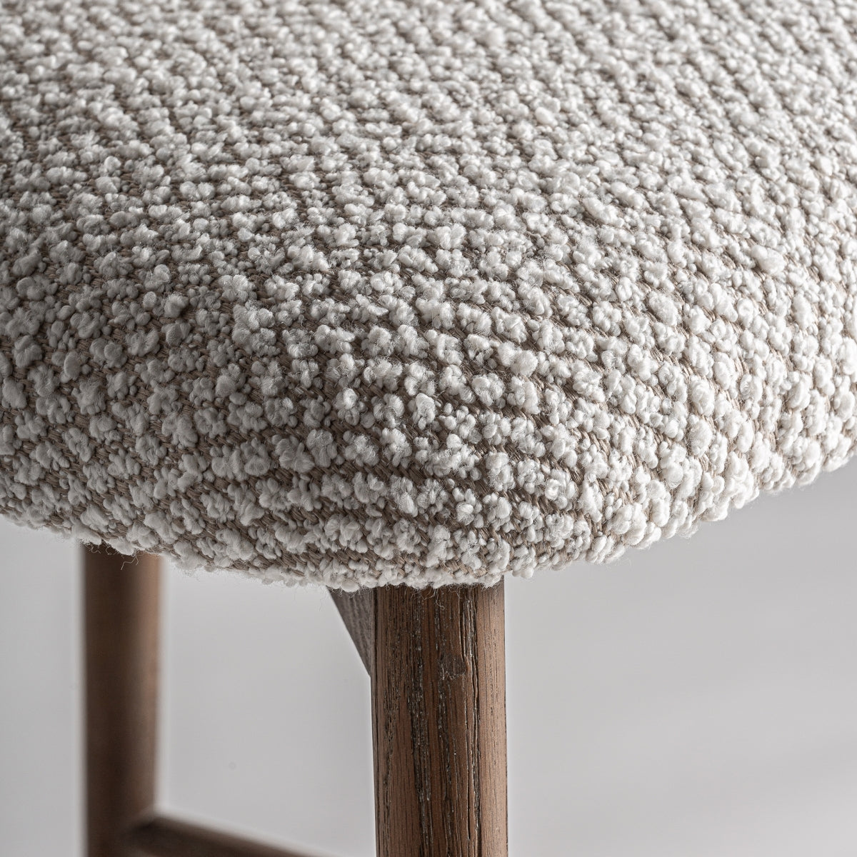 Tabouret de bar en tissu beige | Vical Gerb - Image 2