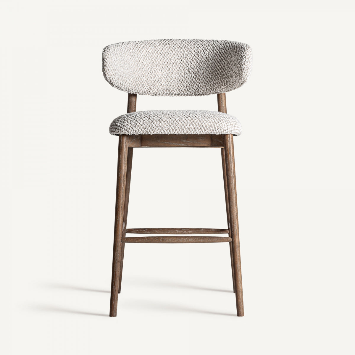 Tabouret de bar en tissu beige | Vical Gerb - Image 3