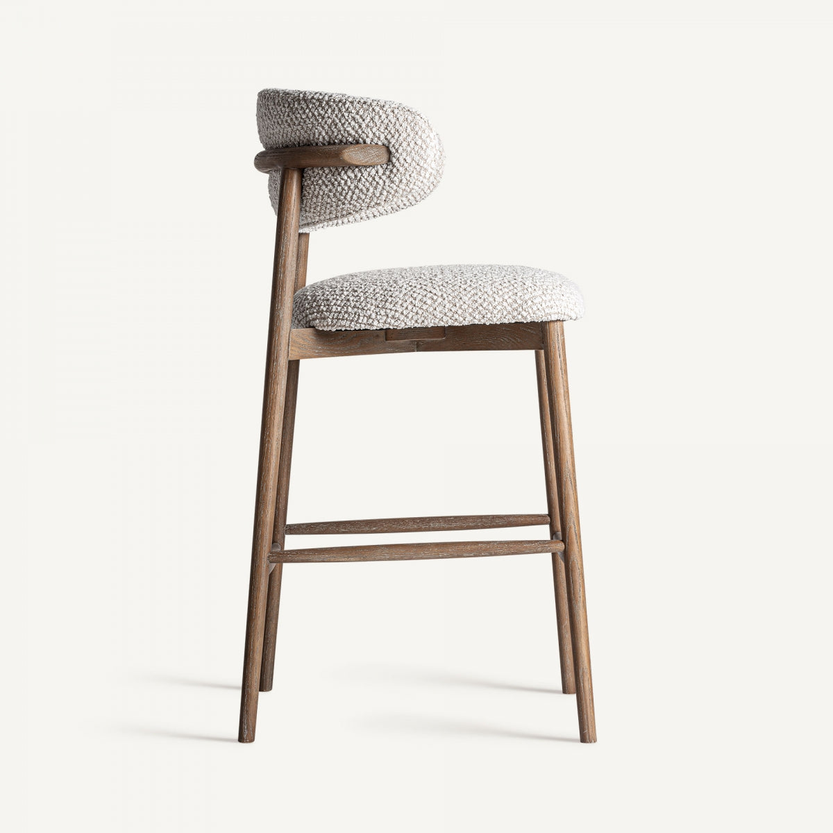 Tabouret de bar en tissu beige | Vical Gerb - Image 5