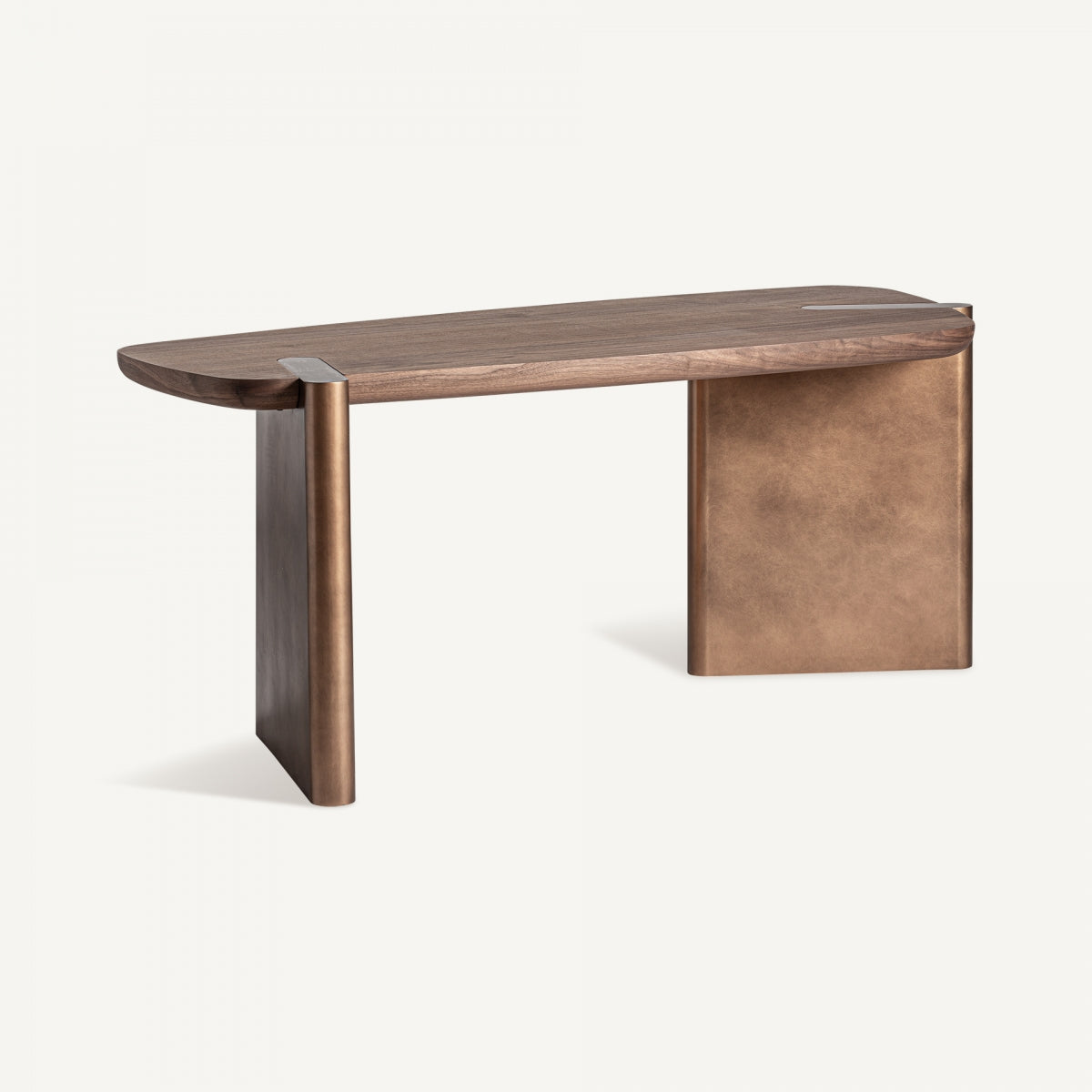 Bureau en bois de noyer marron | Vical Fin - Image 1