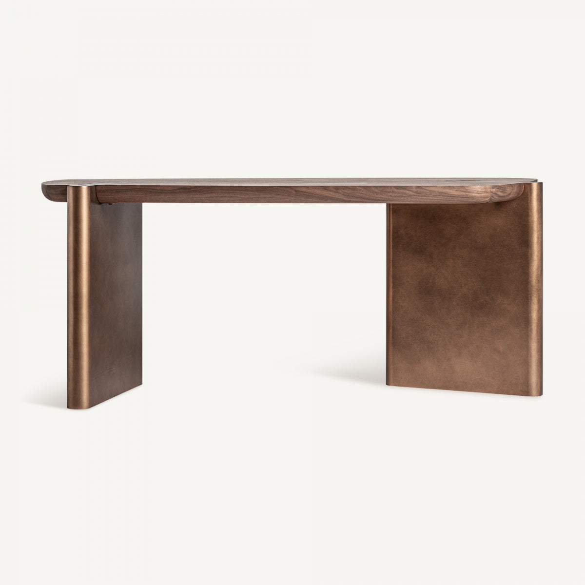 Bureau en bois de noyer marron | Vical Fin - Image 2