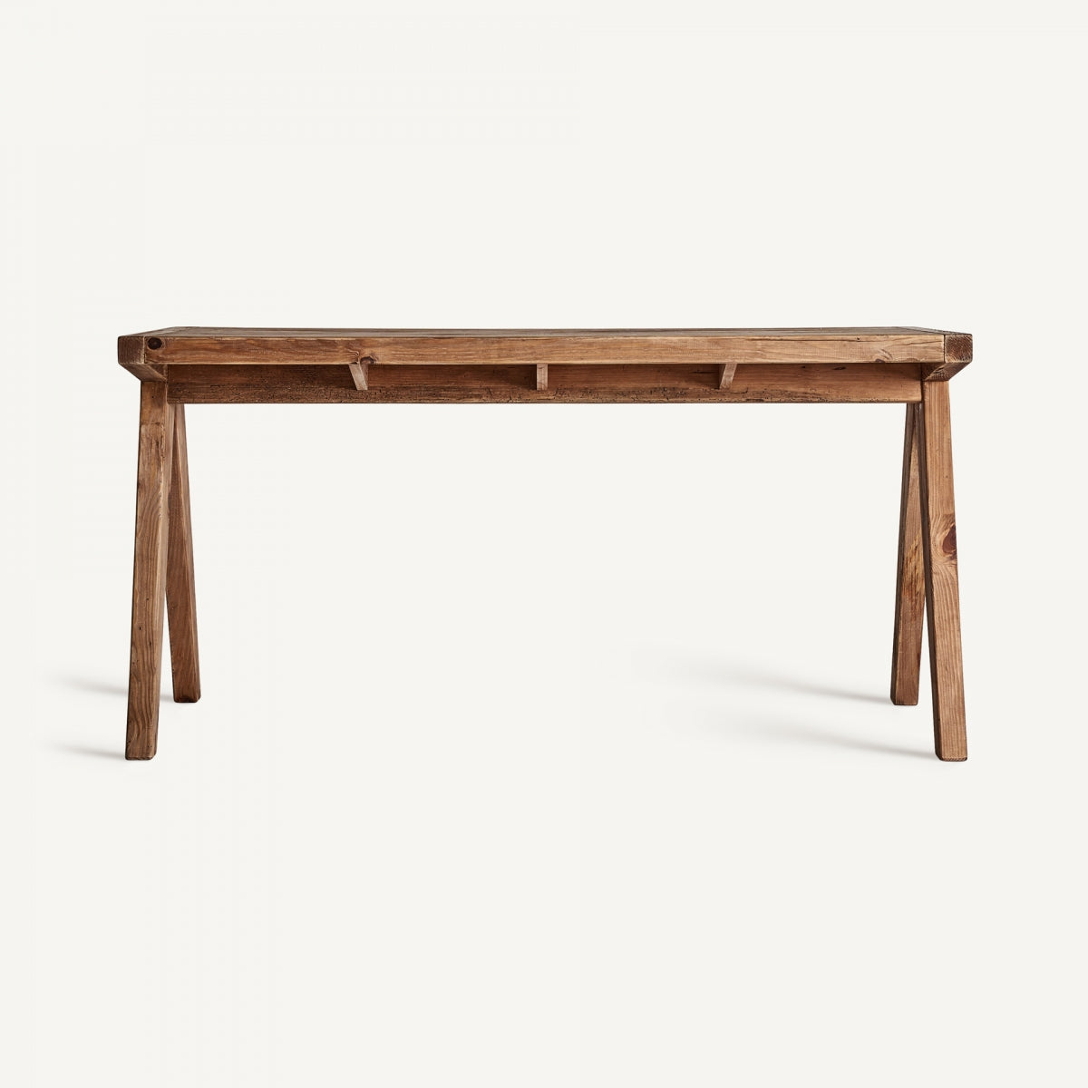 Bureau en bois de pin marron | Vical Crissey - Image 1