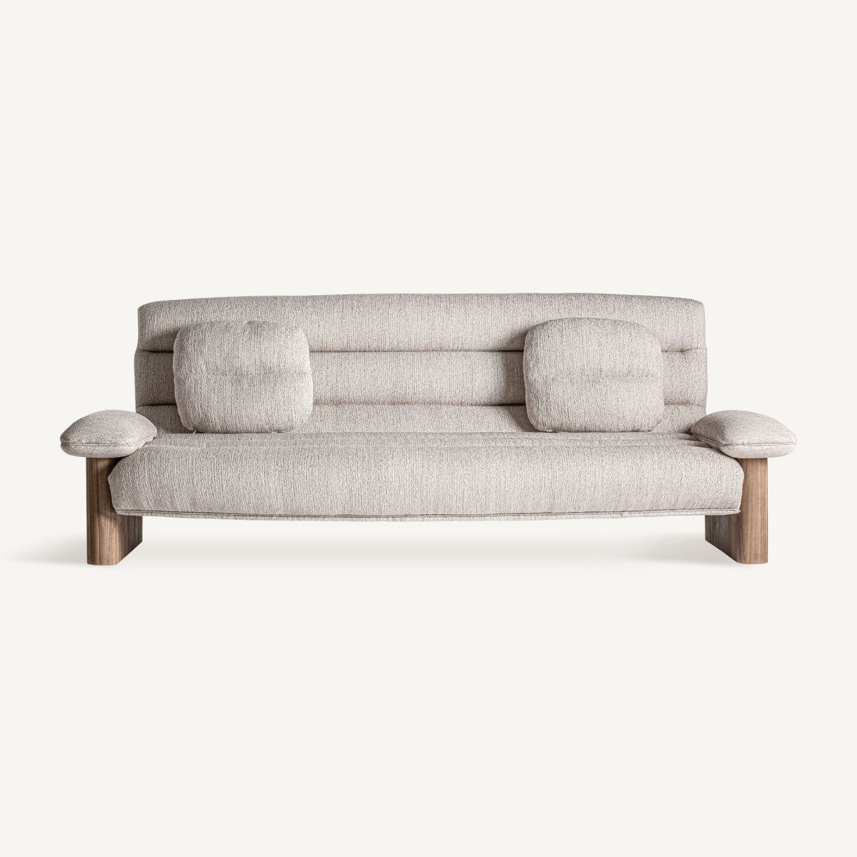 Canapé 3 places en tissu beige | VICAL Jacquard - Image 1