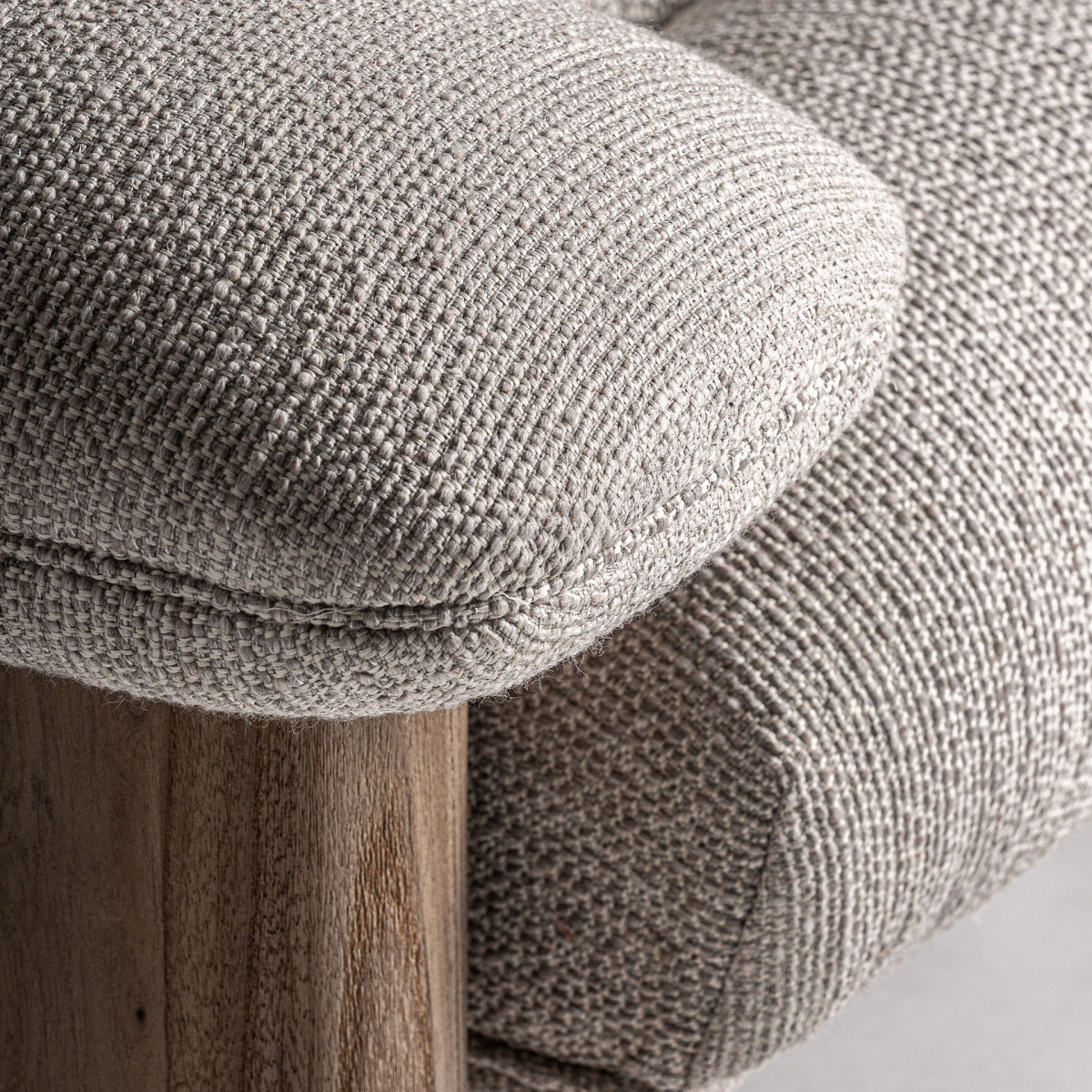 Canapé 3 places en tissu beige | VICAL Jacquard - Image 2
