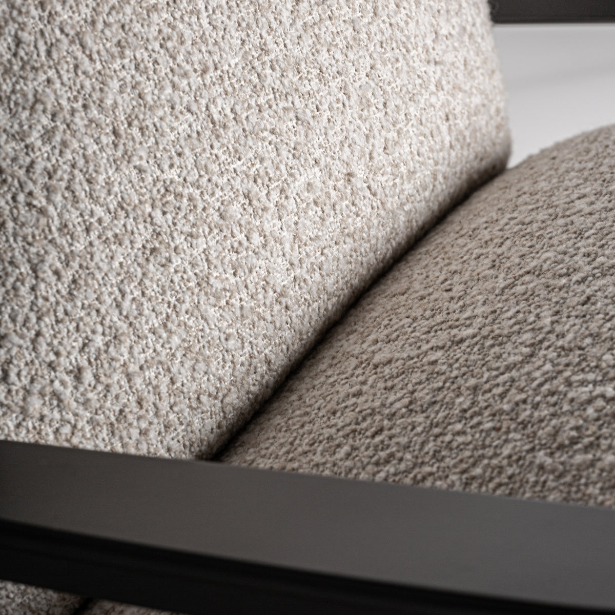 Chaise à bascule en tissu beige | VICAL Zwalm - Image 2