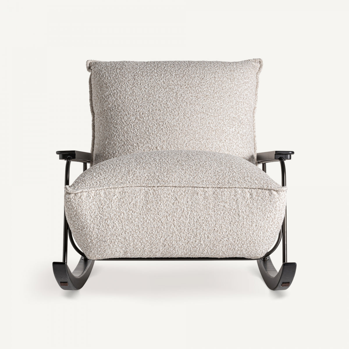 Chaise à bascule en tissu beige | VICAL Zwalm - Image 3