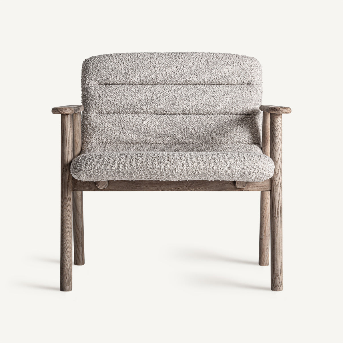 Chaise d'appoint en tissu beige | VICAL Jacquard - Image 1