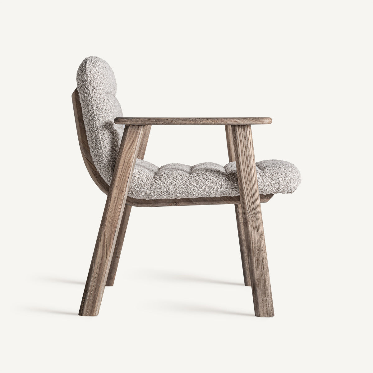 Chaise d'appoint en tissu beige | VICAL Jacquard - Image 2