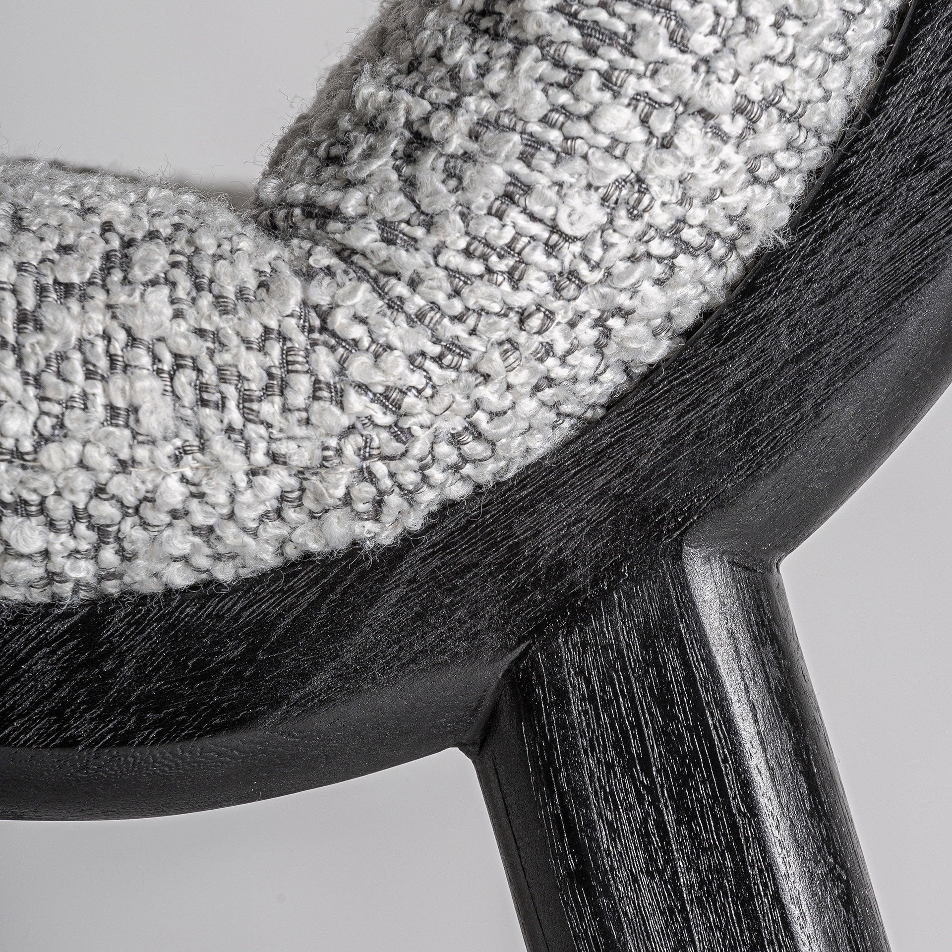 Chaise de bar en tissu gris | VICAL Jacquard - Image 2