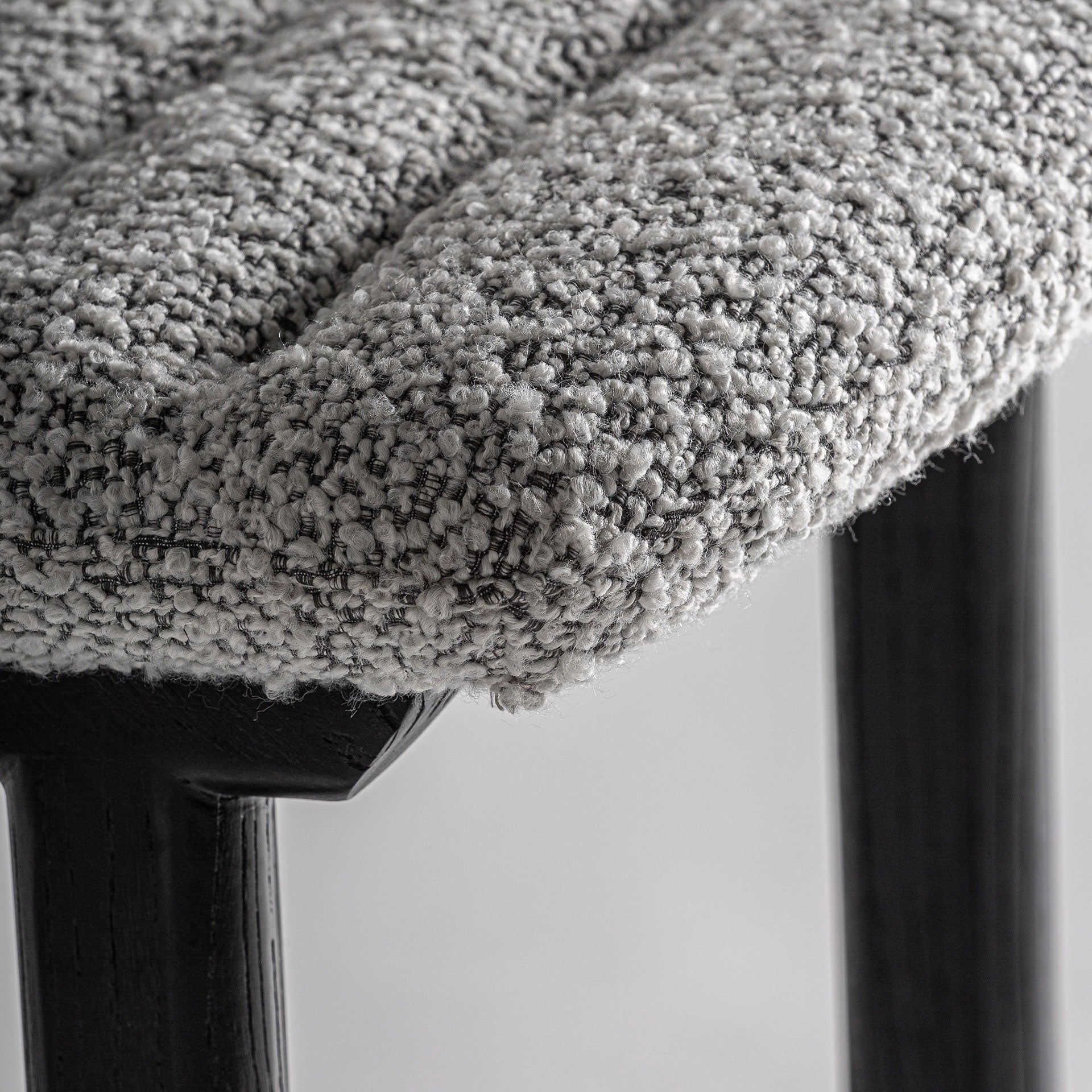 Chaise de bar en tissu gris | VICAL Jacquard - Image 4
