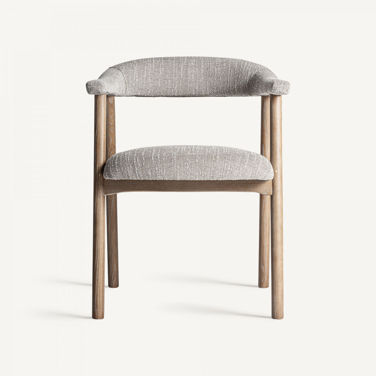 Chaise de salle à manger bouclé gris | Vical Davrey - Image 2